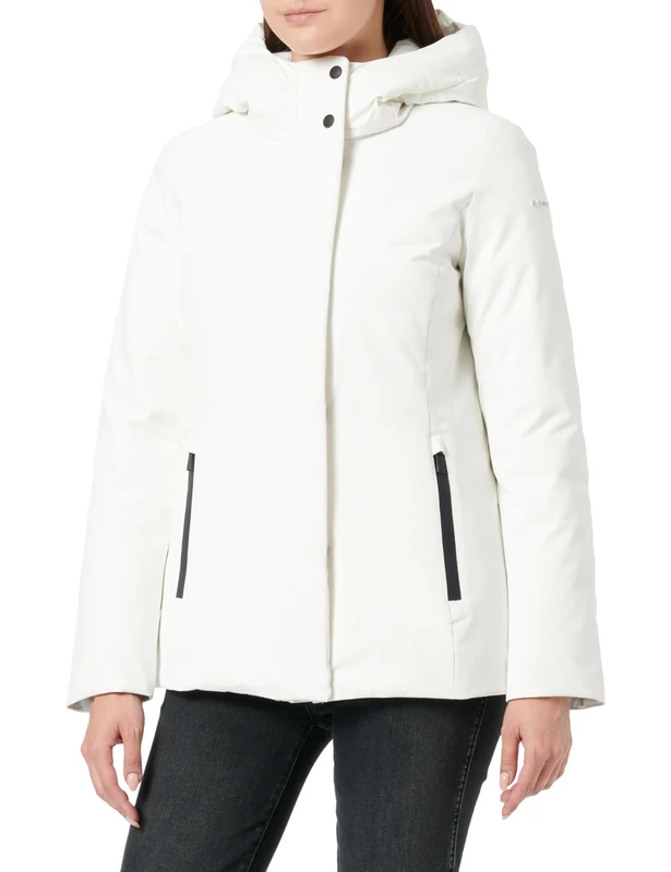 Geox Women's W Spherica Jacket, Blanc De Blanc, 4XL