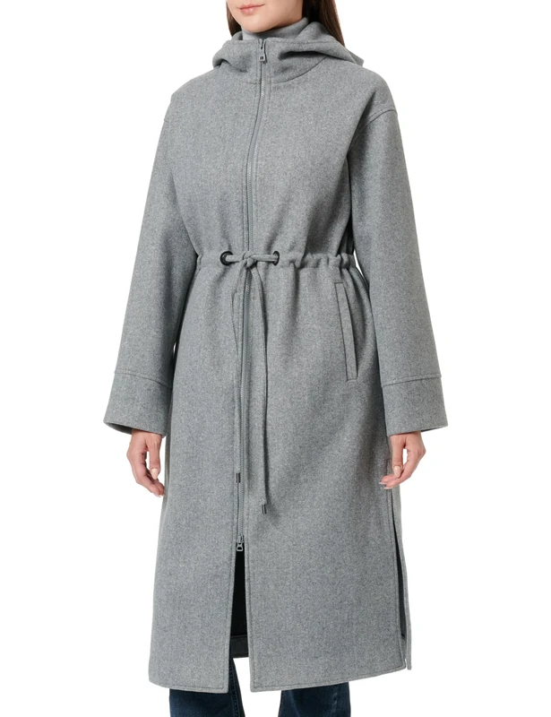 Geox Women's W DORALEA Jacket, Light Melange Grey, 12