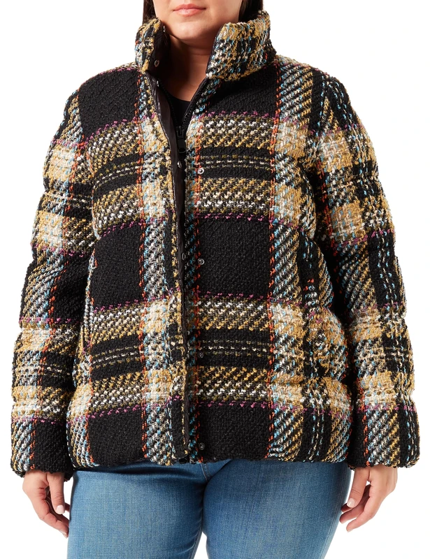 Geox Women's W Palmaria Jacket, Black Multicolor, 40