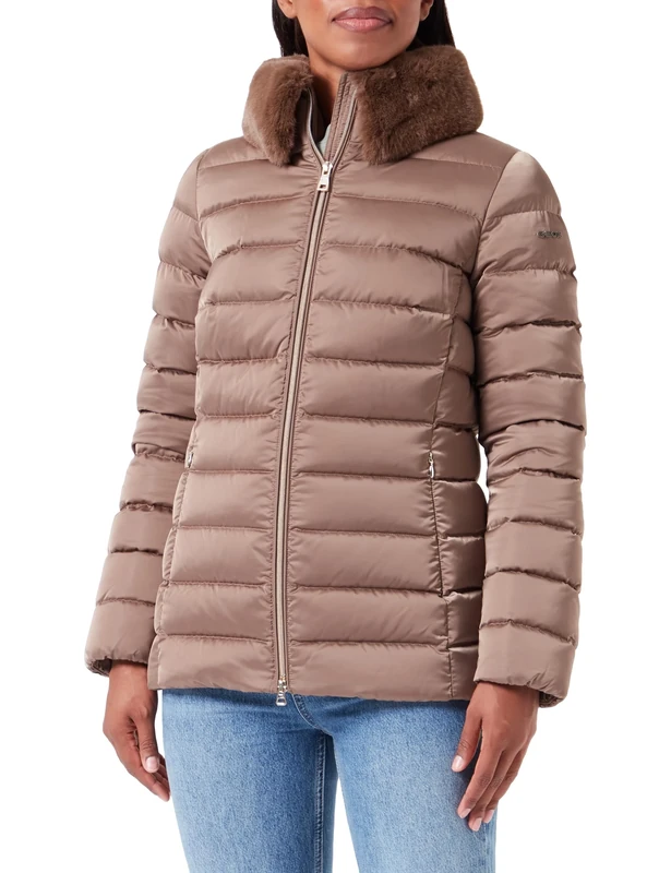 Geox Women's W BETTANIE Jacket, WALNUT,