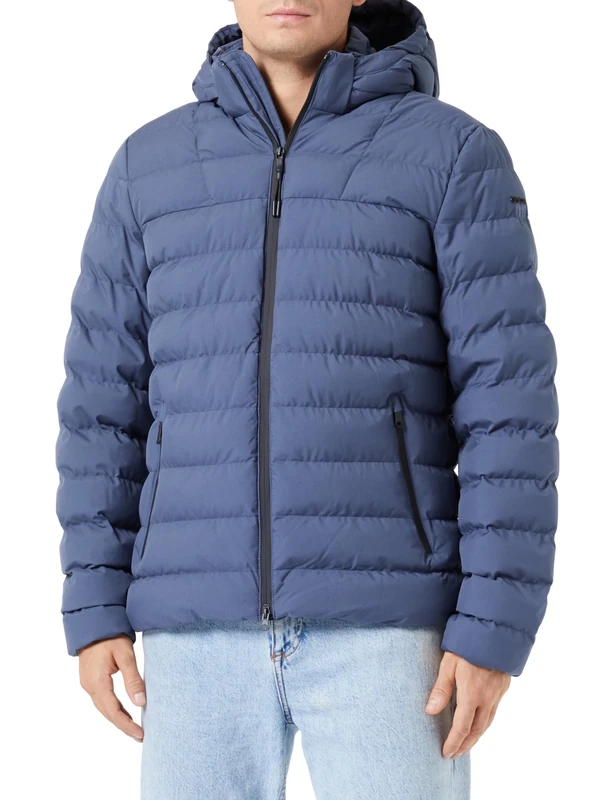 Geox Men's M HALLSON Jacket, Vintage Indigo, 52