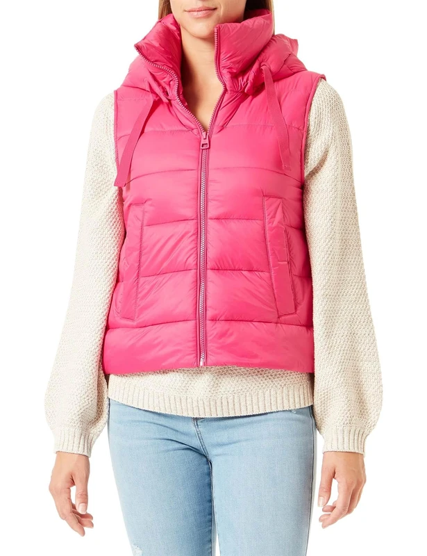 Marc O'Polo Women's 308085172003_662_38 Woven Outdoor Vests, Vibrant Pink, 12