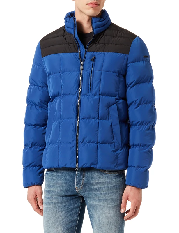 Geox Men's M Magnete Jacket, True Blue/Black, 38