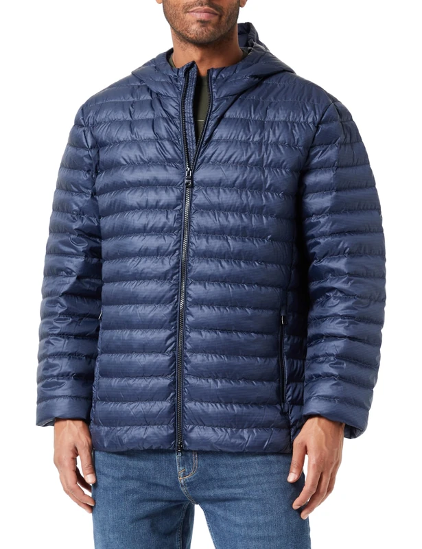 Geox Men's M Dereck Jacket, Sky Captain/Black, 38