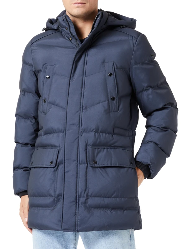 Geox Men's M Sandford Jacket, Black/Asphalt, 56