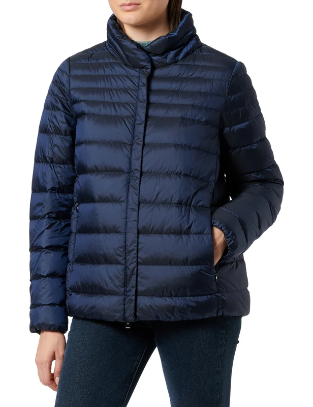 Geox Women's D Jaysen Jacket, DK Eclipse Blue, 40 EU
