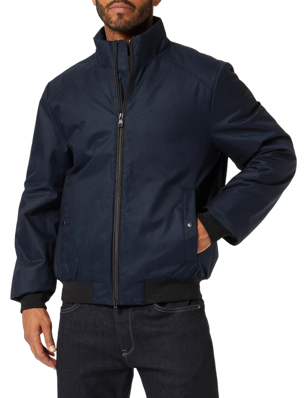 Geox Men's M Vincit Jacket, Sky Captain/Black, 46
