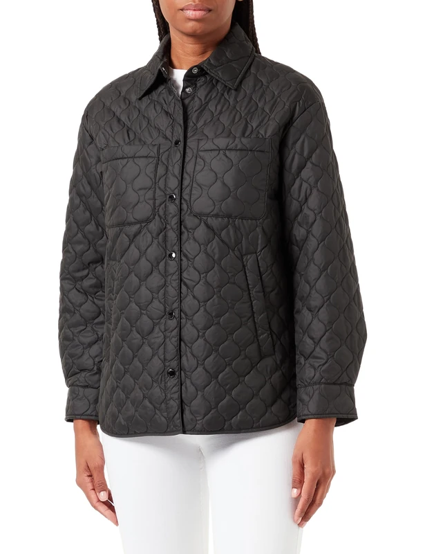 Geox Women's W Asheely Jacket, Black, 4XL