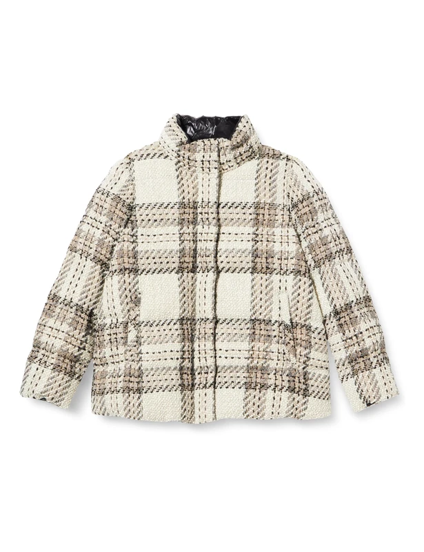 Geox Women's W Palmaria Jacket, Blanc DE Blanc Multi, 48