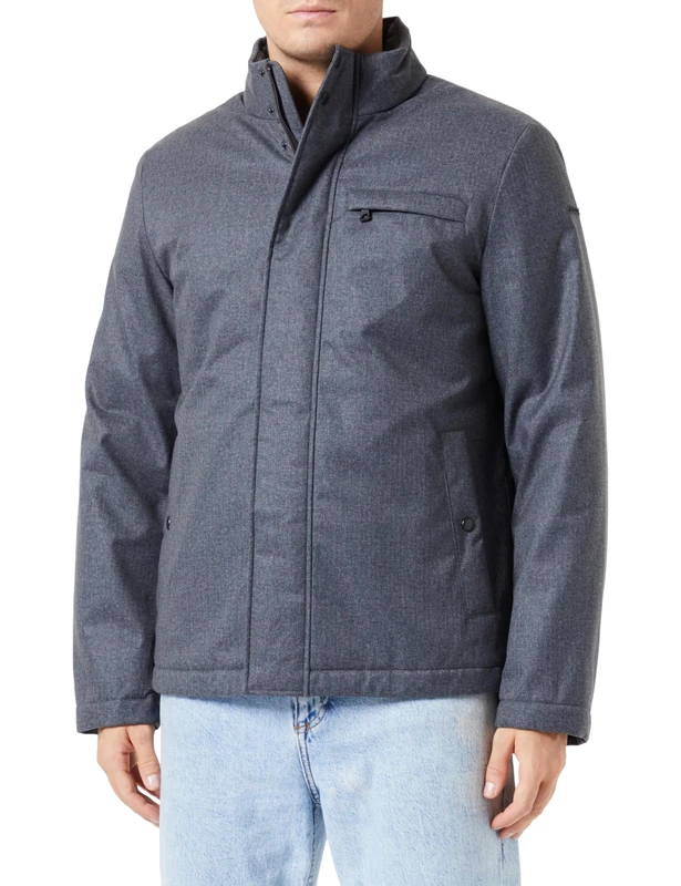 Geox Men's M Vincit Jacket, Gray Pinstripe, 46