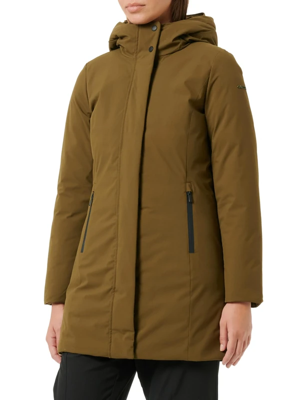 Geox Women's W SPHERICA Jacket, Dark Olive, 5XL