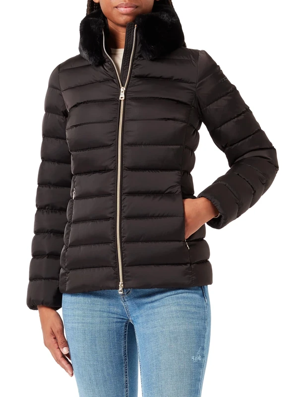 Geox Women's W BETTANIE Jacket, Black, 40