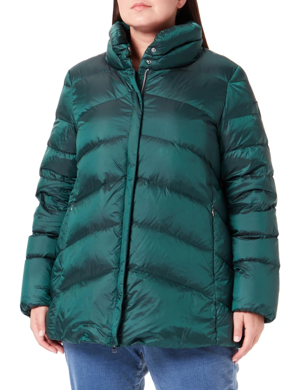 Geox Women's W ADRYA Jacket, DK PINEGROOVE GREEN,