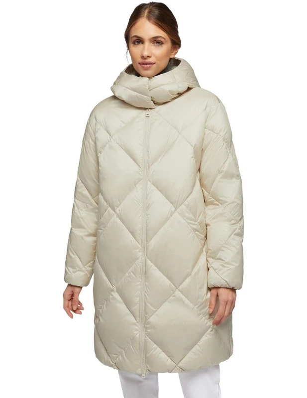 Geox Women's W TAHINA Jacket, Moonbeam, 48
