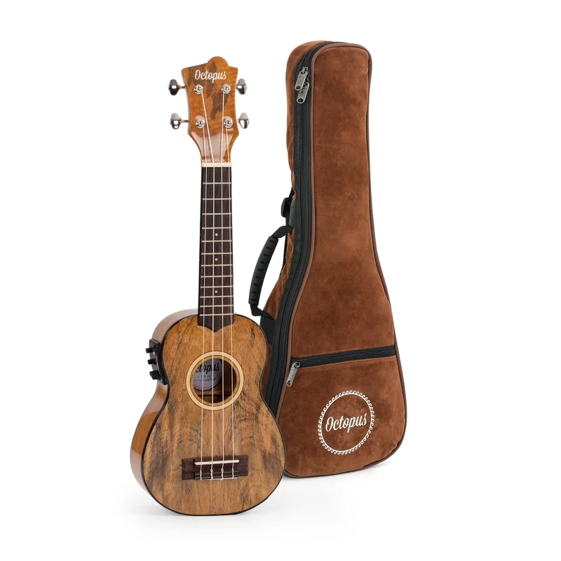 Octopus solid top mango soprano electro ukulele