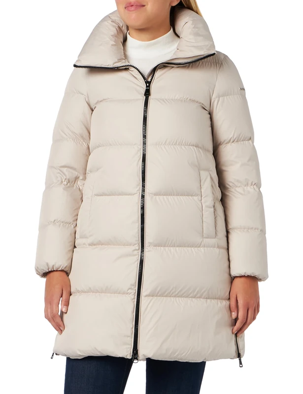 Geox Women's W CAMEI Jacket, SILVER GRAY,