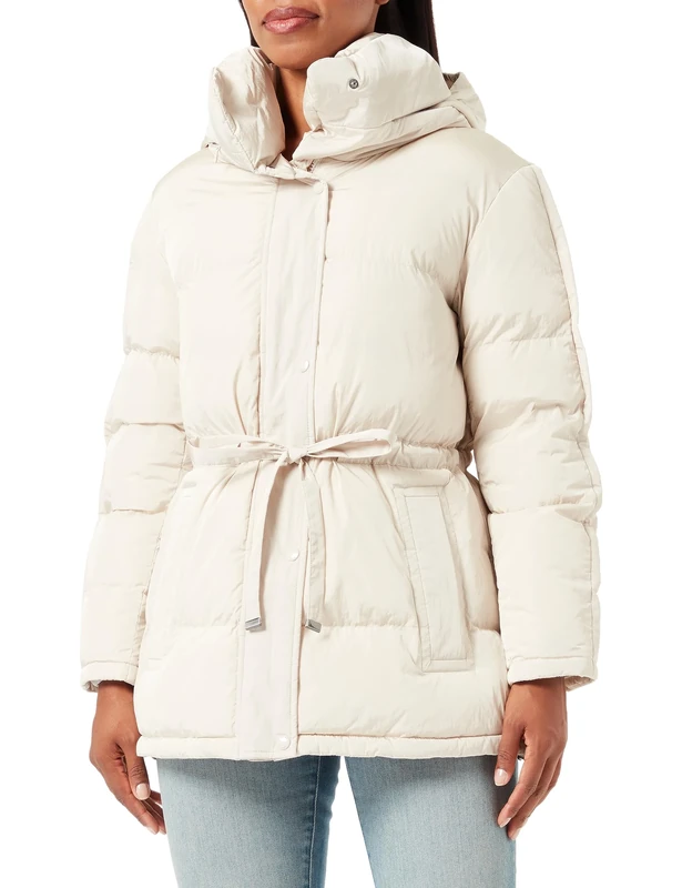 Geox Women's W SKYELY Jacket, MOONBEAM, 48