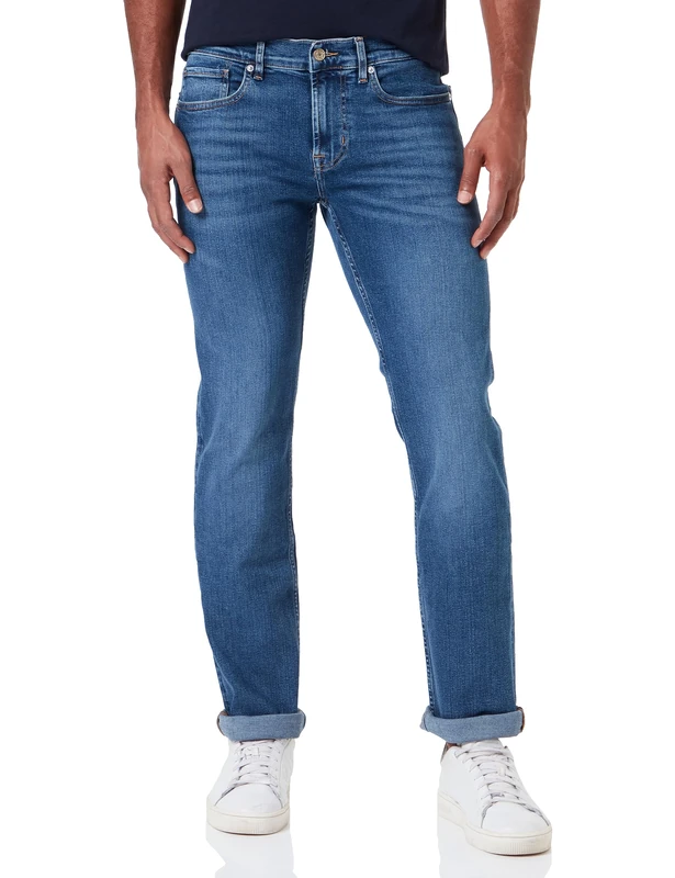 7 For All Mankind Men's JSMSC890 Jeans, Mid Blue, W33 - Image 1