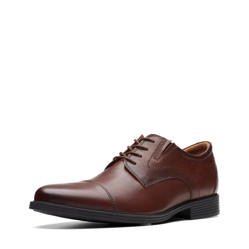 Clarks Men's Whiddon Cap Oxford, Mahogany Leather, 6 UK