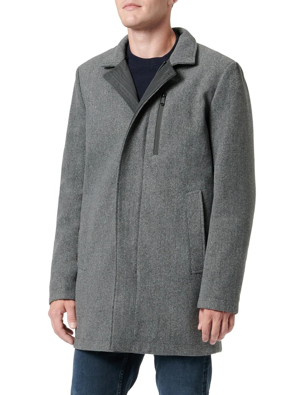 Geox Men's M MONREALE Jacket, DARK MELANGE GREY,