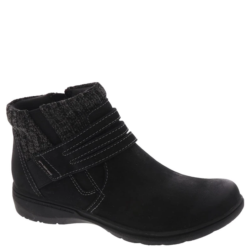 Clarks Women's Carleigh Lane Ankle Boot, Black Nubuck, 7