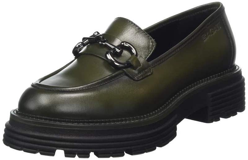 BAGATT Women's Enna Loafer, dunkelgrün, 8 UK