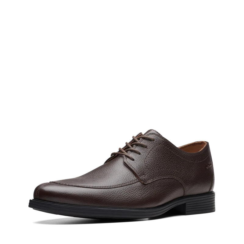 Clarks Men's Whiddon Apron Oxford, Dark Brown Tumbled Leather, 11 UK Wide