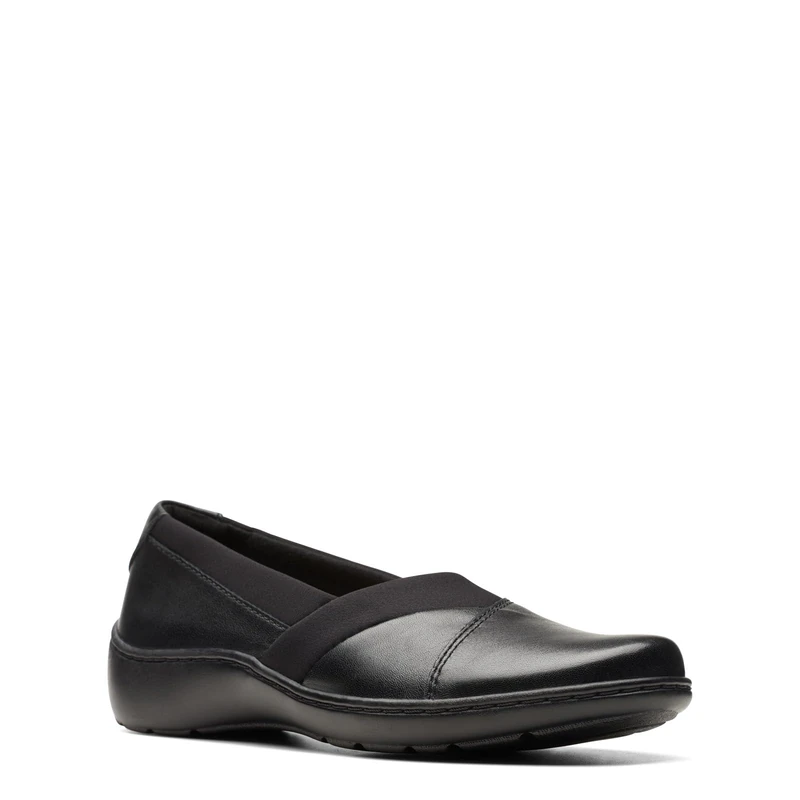 Clarks Women's Cora Charm Slipper, Black (Black Leather), 5.5 UK - Image 1