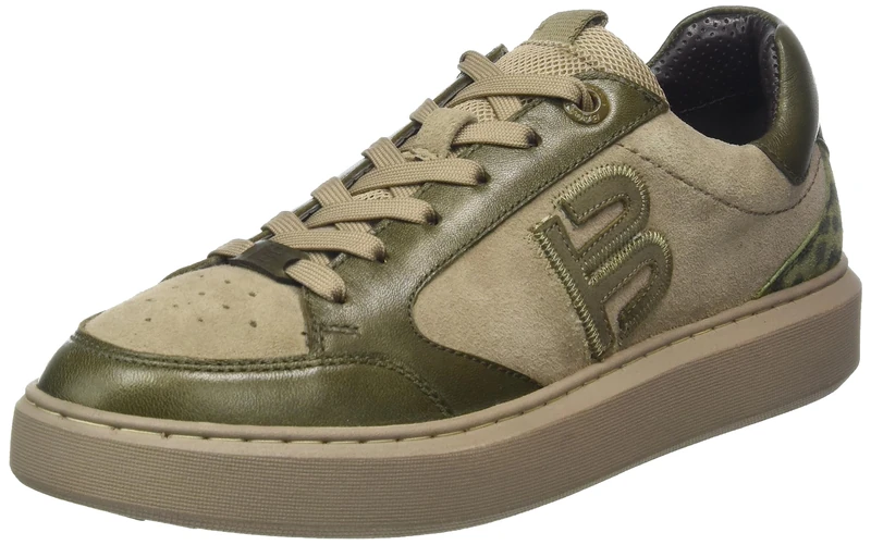 BAGATT Women's Gindiaa Trainers, Taupe Dark Green, 8.5 UK