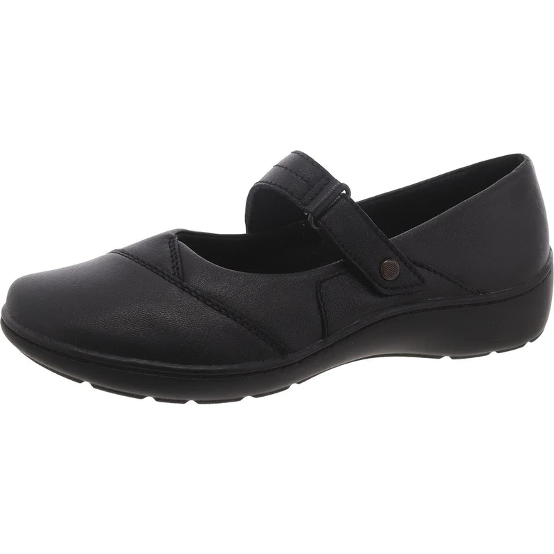 Clarks - Womens Cora Gema Shoes, Color Black Leather, Size: 7.5 UK