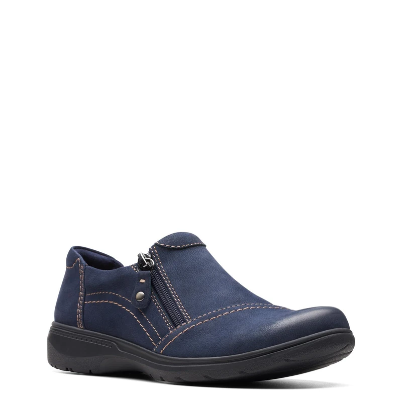 Clarks Women's Carleigh Ray Oxford, Navy Nubuck, 6.5