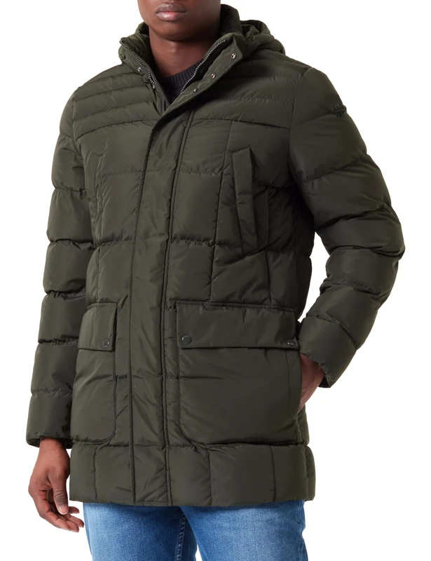 Geox Men's M HILSTONE Jacket, Rosin, 38