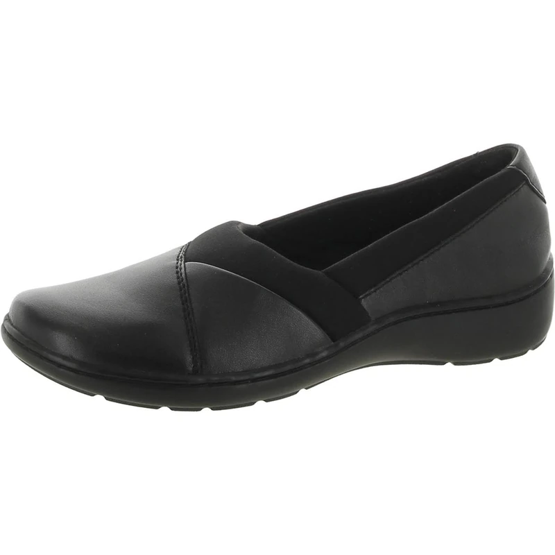 Clarks Women's Cora Charm Loafer, Black Leather, 4.5 UK