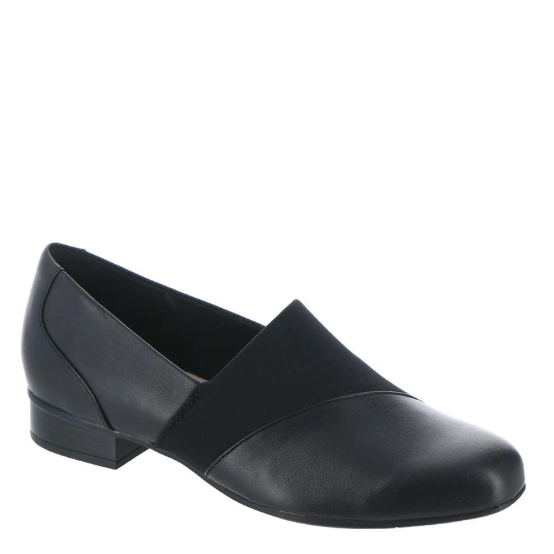 Clarks Women's Juliet Gem Loafer, Black Leather, 6.5