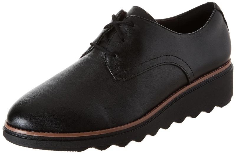 Clarks Women's Sharon Rae Loafer, Black Leather, 5.5