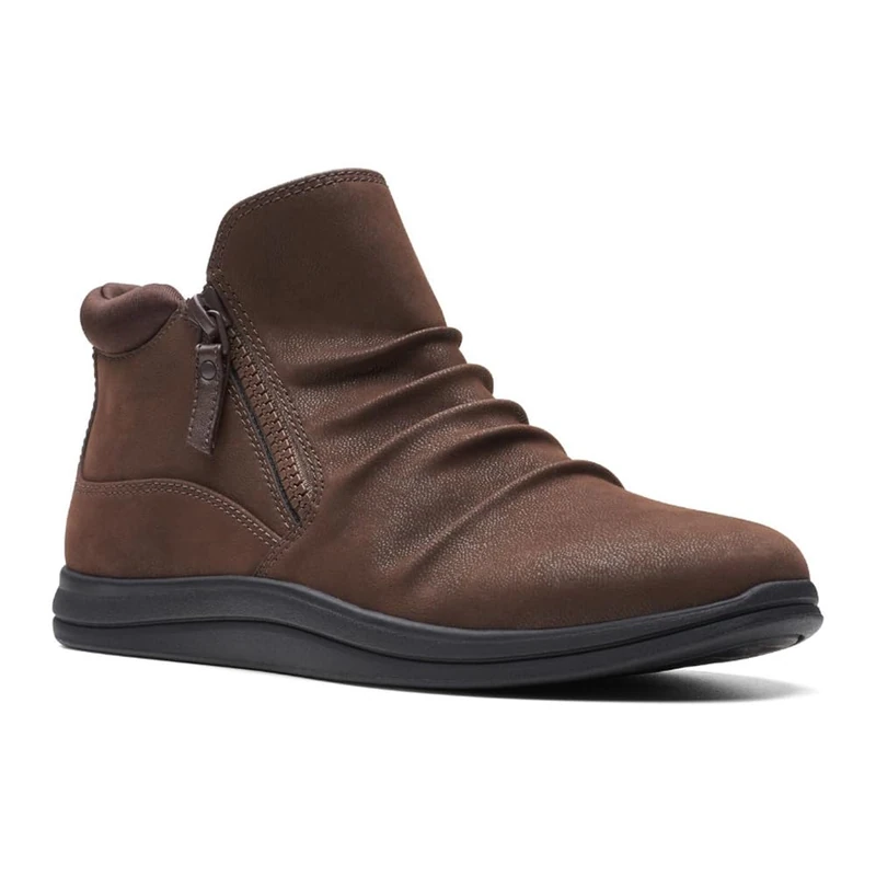 Clarks, Dark Brown Synthetic, 9 US Wide - Image 1