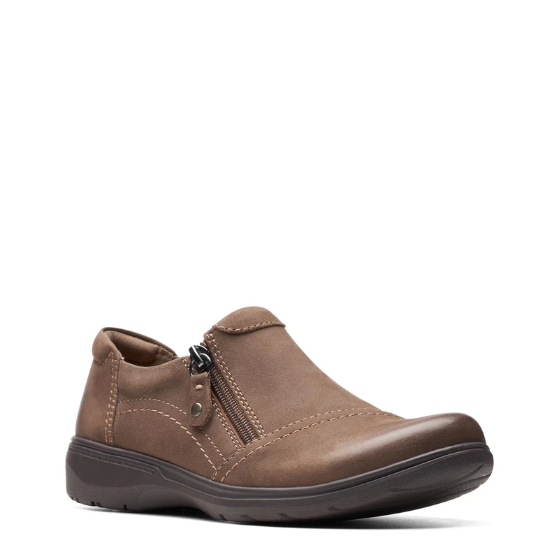 Clarks Women's Carleigh Ray Oxford, Taupe Nubuck, 7