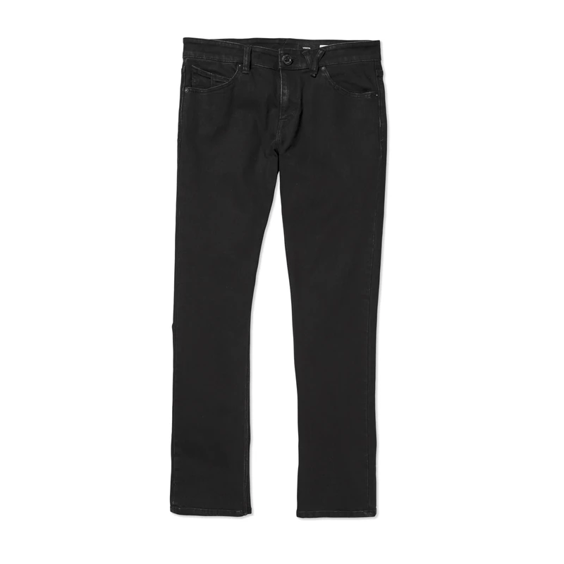 Volcom Men's Vorta Slim Fit Stretch Denim Jean, Black Out, 28W x 32L