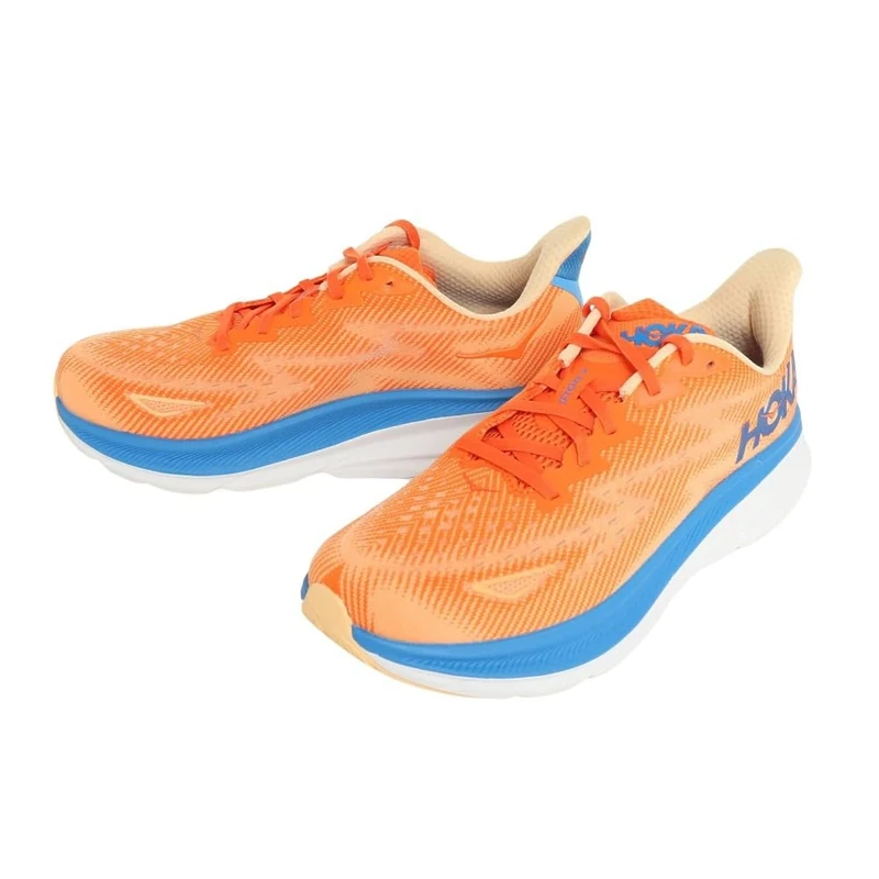 Hoka One One 1132210-VOIM M CLIFTON 9 WIDE Men VIBRANT ORANGE/IMPALA UK 10