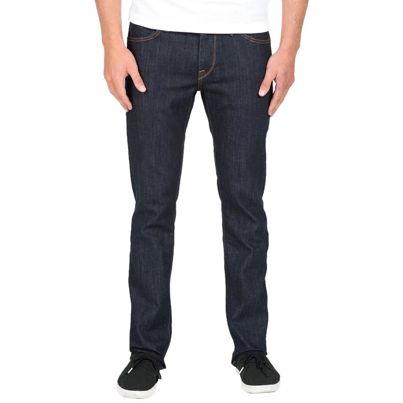 Volcom Men's Vorta Slim Fit Stretch Denim Jean, Rinse-New, 33W x 32L