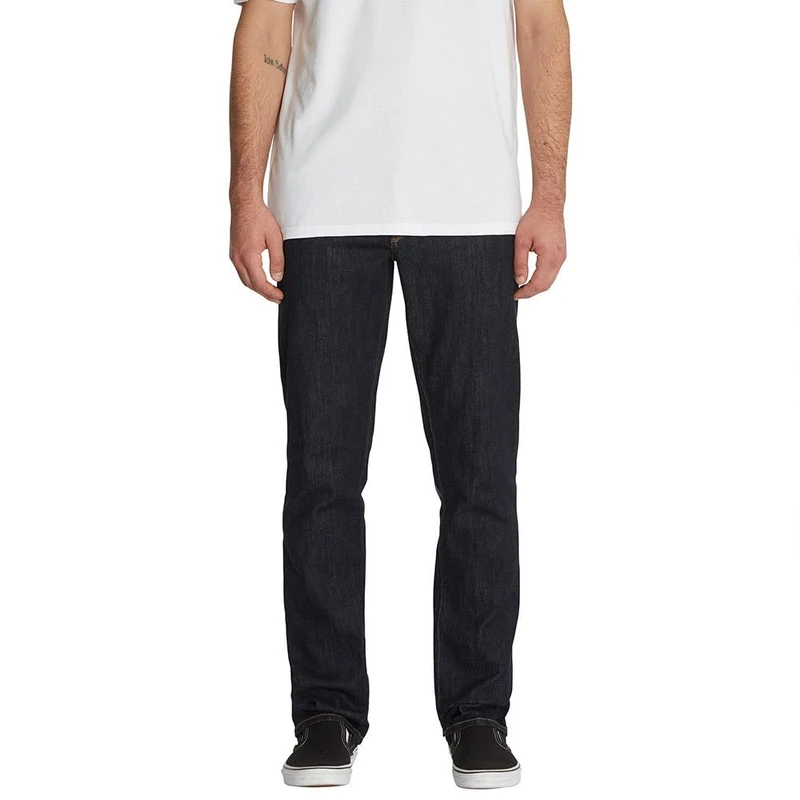 Volcom Men's Vorta Slim Fit Stretch Denim Jean, Rinse-New, 31W x 32L