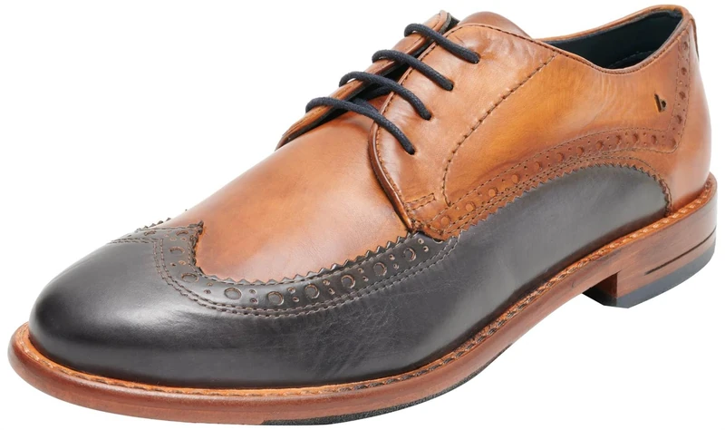 bugatti Men's Livorno Flex Evo lace-up Shoes, Dark Grey Cognac, 9 UK