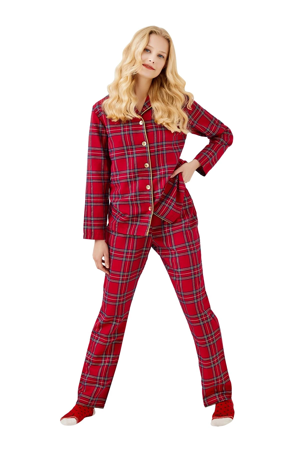 Enna Moda Women's Premium Pyjama Set, Loungewear Sets for Women UK, Women's Pyjama Sets, Cotton Pjs Womens nightwear, Lounge Wear Sets for Women UK, Womens Pyjamas, Sleepwear Gift, Women Pajamas (S)