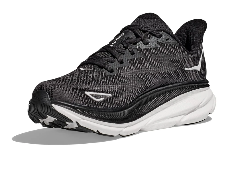 HOKA ONE ONE 1127896-BWHT Clifton 9 Women Black/White UK 3.5