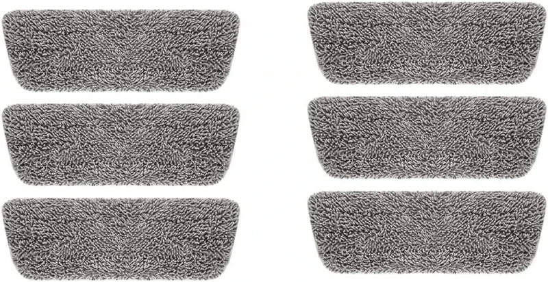 SWISSPACK- Bundle Spray Mop Pack- Microfiber Cloths 4 Pcs Mop Spray for Floors 3 Pads, Gloves and 600Ml Refillable Bottle Suitable for Hardwood, Marble, Tile - Falcon (GREY 6 PADS, ONE SIZE)