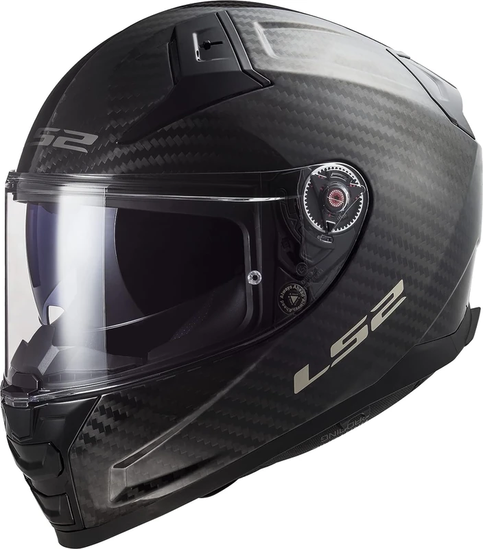 LS2 Full Face Motorcycle Helmet. Vector II Carbon Road Touring Motorbike Lid. FF811. ECE22.06 - Gloss Carbon - XS (53-54cm)