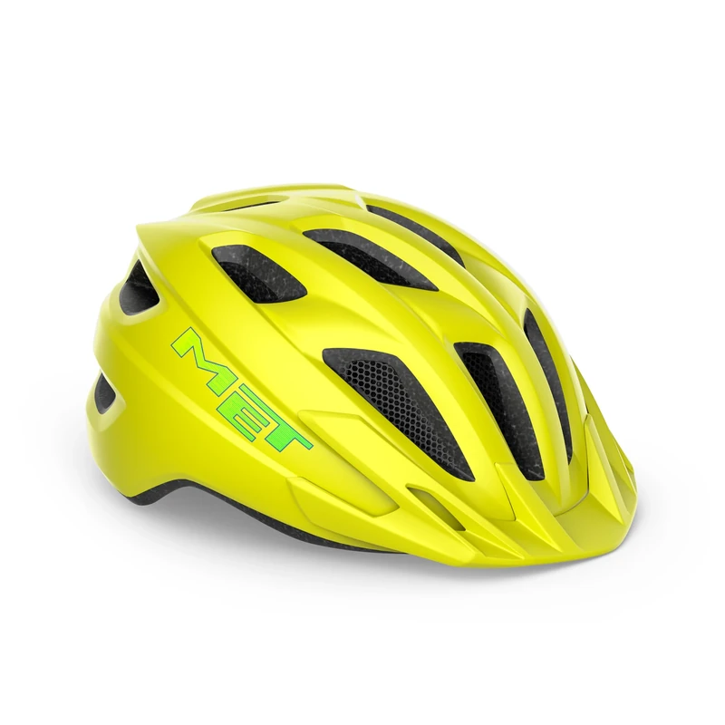 MET Crackerjack Kids Cycling Helmet, Matt Lime, Size 52-57cm