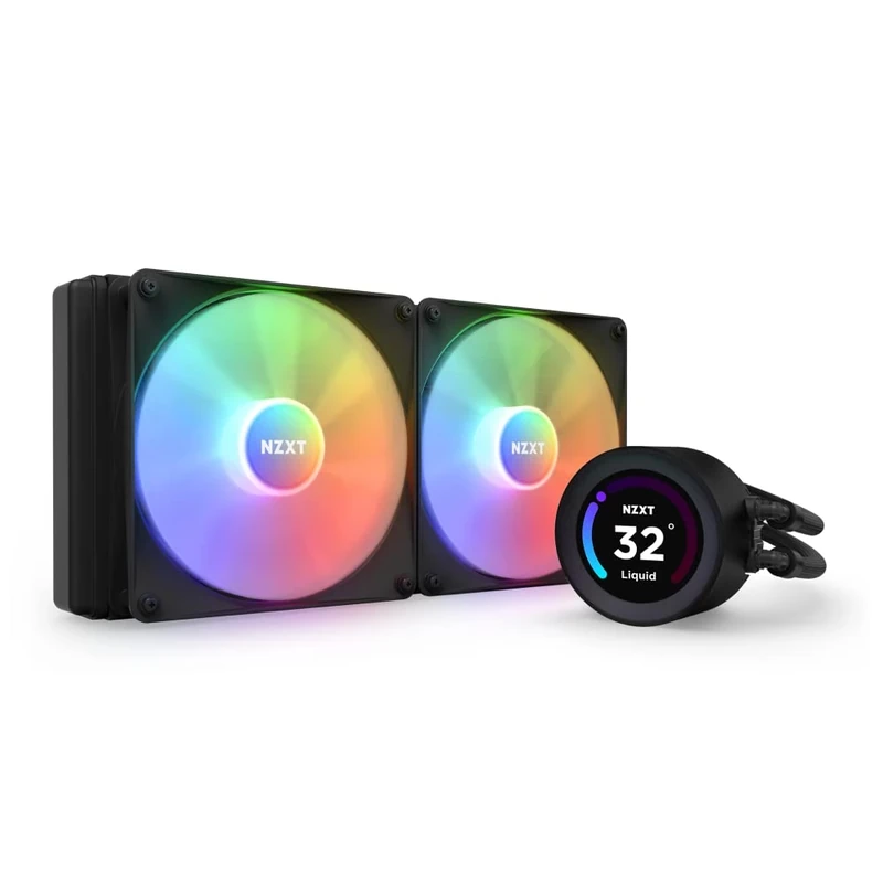 NZXT Kraken Elite 280 RGB - RL-KR28E-B1-280mm AIO CPU Liquid Cooler - Customizable 2.36" Wide-Angle LCD Display for GIFs, Images, Performance Metrics - 2 x F140 RGB Core Fans - Black