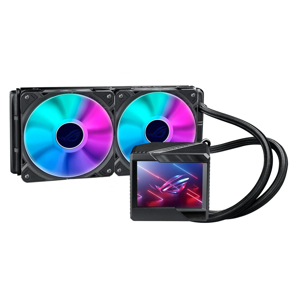 ROG Ryujin II 240 ARGB All-in-one Liquid CPU Cooler with 35" LCD Display, Compatible with Intel LGA 1700/1150/1151/1155/1156/1200/2066 and AMD AM4/TR4, Two Noctua iPPC 2000 PWM Radiator Fans