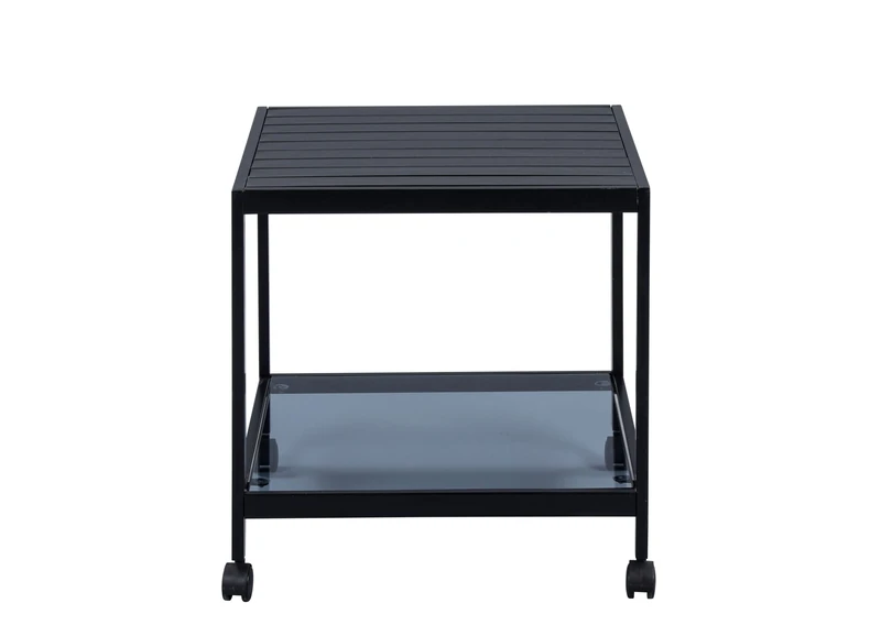 M2 Kollektion Coffee Table, Metal, Black, 50x50x50